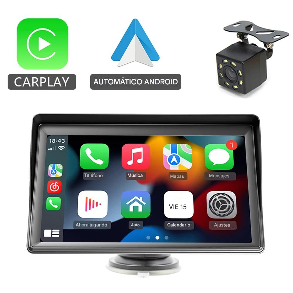 Reproductor Multimedia de vídeo con pantalla táctil para coche, Radio con Android, Carplay, AUX, USB, cámara de marcha atrás, Autoradio Universal, 7 pulgadas