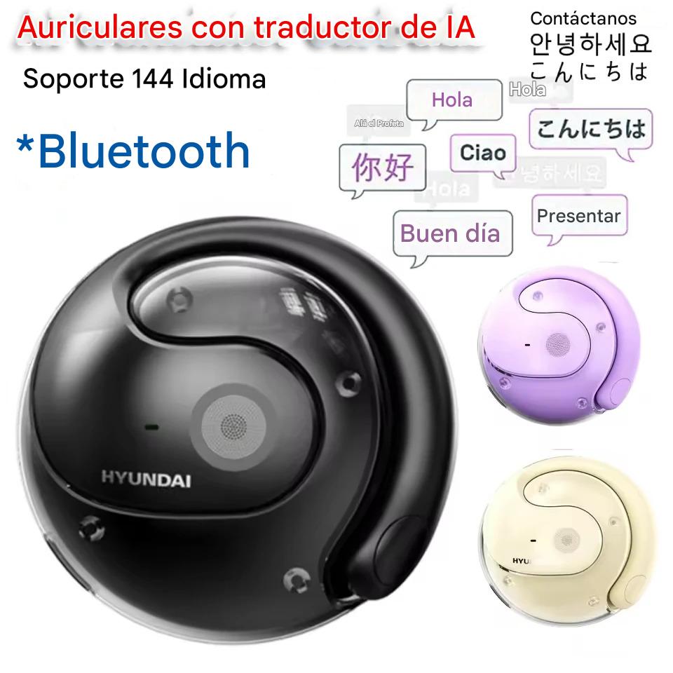 Audífonos inalámbricos Bluetooth AI con traducción de idiomas en tiempo Real, 144 idiomas, para viajes, negocios