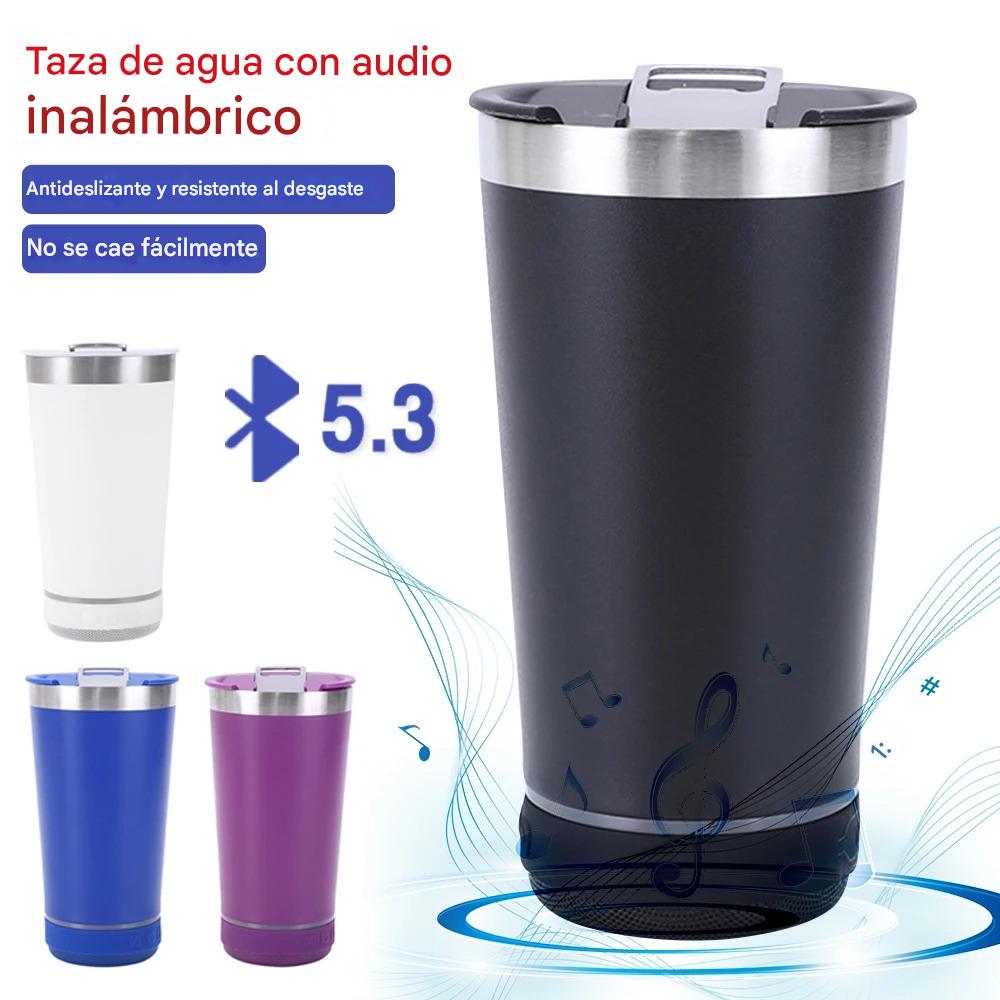 Termo inalámbrico inteligente con radio para música , resistente al agua, con abridor de botellas incorporado. Capacidad: 473 ml