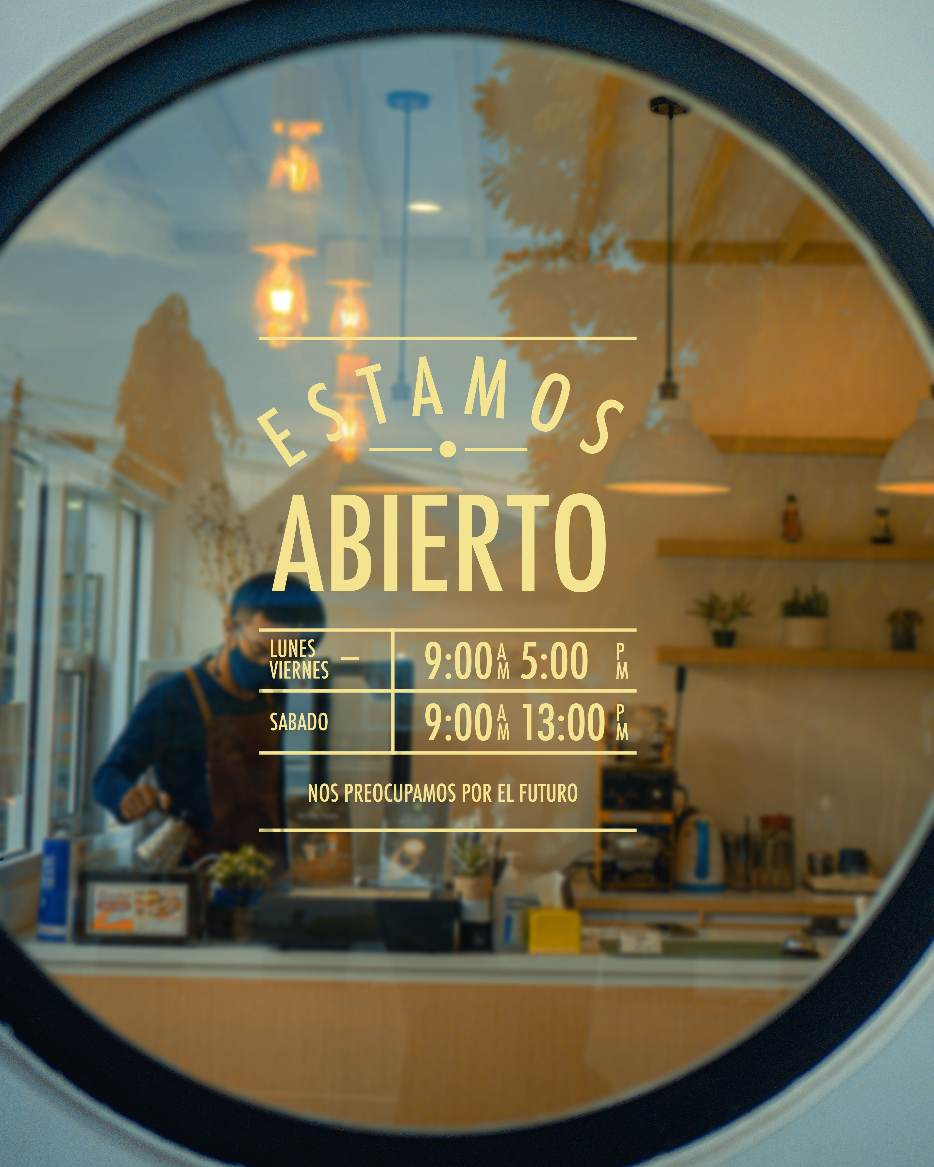 Vinilo Horario de tienda personalizado