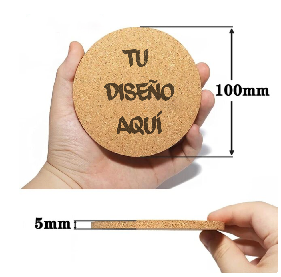 Posavasos de corcho personalizados