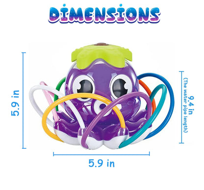Pulpo Aspersor de Agua para Niños – Juguete de Verano para Jardín y Patio
