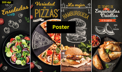 SET de Posters de comida