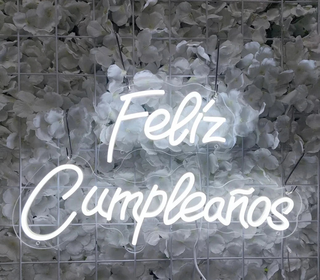 Letrero de Neón LED Feliz Cumpleaños