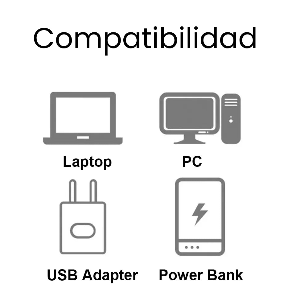 Lámpara de mesa LED, USB