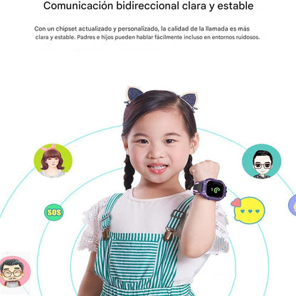 Reloj inteligente para niños, reloj inteligente con tarjeta SIM 2G, llamada SOS, cámara, chat de voz, fotos,  para niños y niñas.